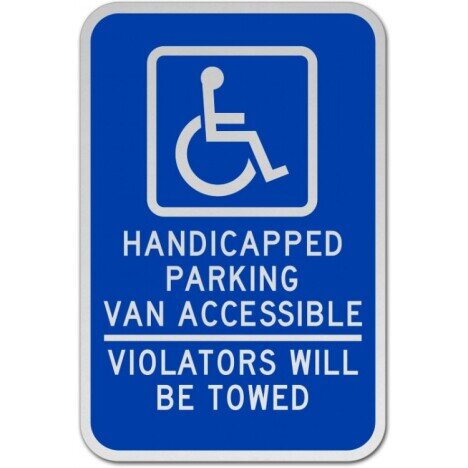 Handicapped Parking Van Accessible Sign