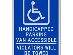 Handicapped Parking Van Accessible Sign